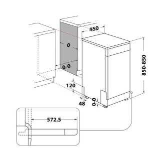 Zmywarka WSFO3O34PFX Whirlpool