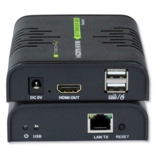Extender HDMI + USB po skrętce Cat.5/5e/6 120m Techly