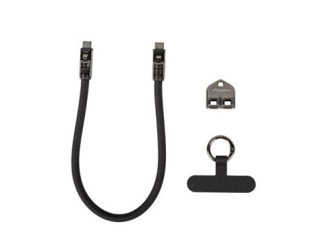 Kabel USB-C M/M SMYCZ/BRELOK 0.3M 240W czarny Lanberg