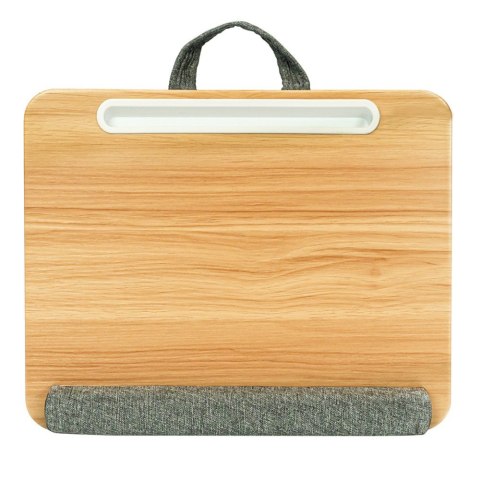 Podstawka pod laptop na kolana miękka wyściółka, wysuwana półka na mysz 410x335mm Techly