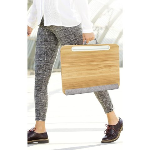 Podstawka pod laptop na kolana miękka wyściółka, wysuwana półka na mysz 410x335mm Techly