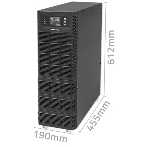 Zasilacz awaryjny UPS 6kVA | 6000W | Power Factor 1.0 | LCD | EPO| USB | On line Qoltec