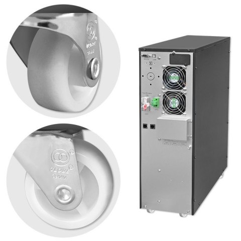 Zasilacz awaryjny UPS 6kVA | 6000W | Power Factor 1.0 | LCD | EPO| USB | On line Qoltec