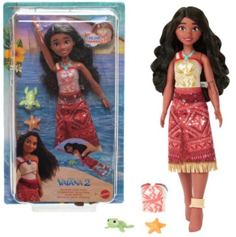 Lalka Disney Vaiana 2 Pływająca Zmiana koloru lalka z funkcją Mattel