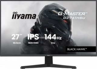 Monitor 27 cali G2741HSU-B1 IPS,FHD,144Hz,1ms,2xUSB, 350cd,HDMI,DP IIYAMA