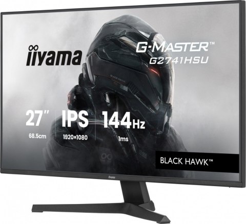 Monitor 27 cali G2741HSU-B1 IPS,FHD,144Hz,1ms,2xUSB, 350cd,HDMI,DP IIYAMA