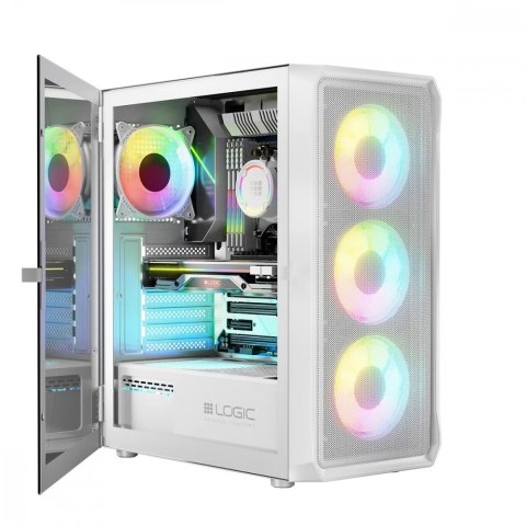 Obudowa Komputerowa Logic Portos ARGB Midi USB 3.0 Biała Logic Concept
