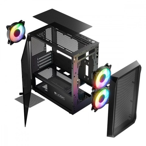 Obudowa Komputerowa Logic Portos ARGB Mini USB 3.0 Czarna Logic Concept