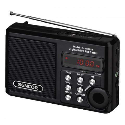 SRD 215 B Kieszonkowe radio Mp3,USB, Slot na kartę SD Bateria litowa do 10 godzin Sencor