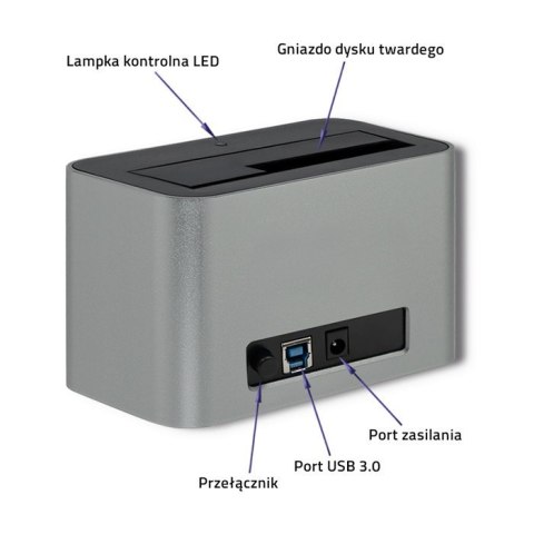 Stacja dokująca dysków HDD/SSD | 2.5"/3.5" SATA | USB 3.0 Qoltec