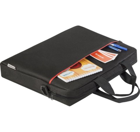 TORBA LITE 15,6 CZARNA WZMOCNIONE BOKI, PLASKI KSZTALT Defender