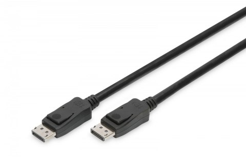 Kabel połączeniowy DisplayPort z zatrzaskami 8K 30Hz UHD Typ DP/DP M/M czarny 2m Digitus