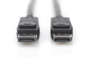 Kabel połączeniowy DisplayPort z zatrzaskami 8K 30Hz UHD Typ DP/DP M/M czarny 2m Digitus