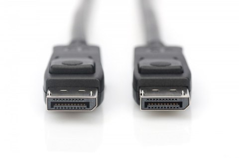 Kabel połączeniowy DisplayPort z zatrzaskami 8K 30Hz UHD Typ DP/DP M/M czarny 2m Digitus