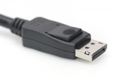 Kabel połączeniowy DisplayPort z zatrzaskami 8K 30Hz UHD Typ DP/DP M/M czarny 2m Digitus