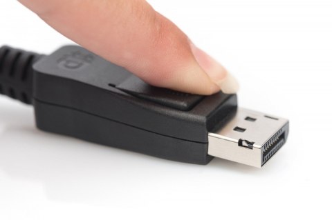 Kabel połączeniowy DisplayPort z zatrzaskami 8K 30Hz UHD Typ DP/DP M/M czarny 2m Digitus