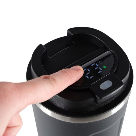 Smart kubek podróżny z wyświetlaczem LED czarny 500ml Kik Sp. z o. o. Sp. k.