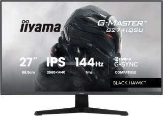 Monitor 27 cali G2741QSU-B1 IPS,QHD,144Hz,1ms,2xUSB Adaptive G-SYNC,HDMI,DP,350cd, IIYAMA