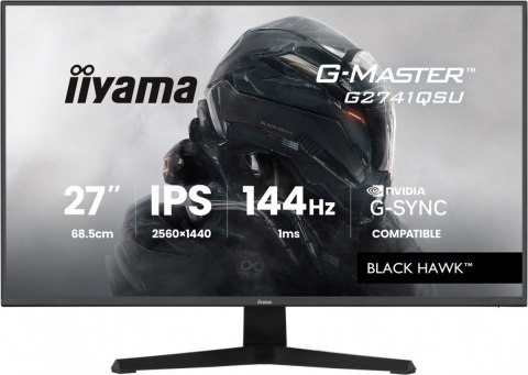 Monitor 27 cali G2741QSU-B1 IPS,QHD,144Hz,1ms,2xUSB Adaptive G-SYNC,HDMI,DP,350cd, IIYAMA