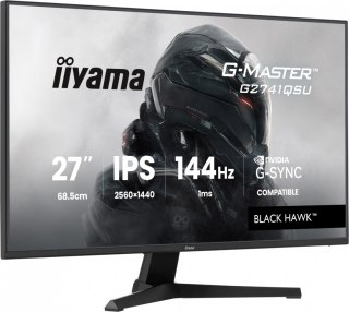 Monitor 27 cali G2741QSU-B1 IPS,QHD,144Hz,1ms,2xUSB Adaptive G-SYNC,HDMI,DP,350cd, IIYAMA