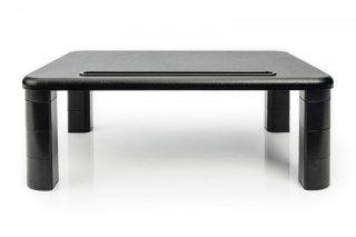 Podstawka pod monitor regulowana z drewnianym blatem do 10kg Czarna Digitus