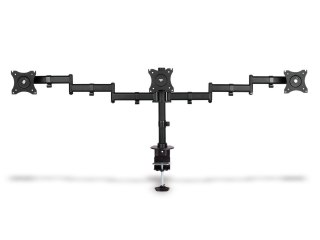 Stojak biurkowy potrójny z zaciskiem, 3xLCD, max. 27, max. obciążenie 8kg, uchylno-obrotowy 360 Digitus