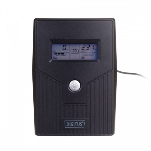 Zasilacz awaryjny UPS Line-Ineractive LCD, 800VA/480W, 1x12V/9Ah, AVR, 2xSCHUKO, USB, RJ11 Digitus