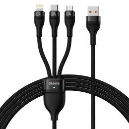 Kabel przewód 3w1 USB do USB-C / iPhone Lightning / micro USB 1.2m - czarny BASEUS