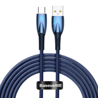 Kabel przewód do szybkiego ładowania Glimmer USB-A - USB-C 2m - niebieski BASEUS