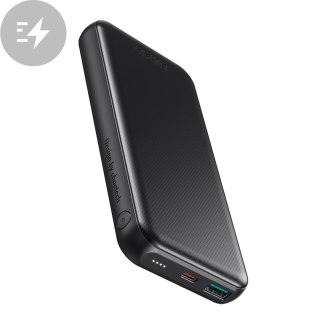 Lekki Powerbank 10000mAh 18W QC PD USB / USB-C - czarny CHOETECH