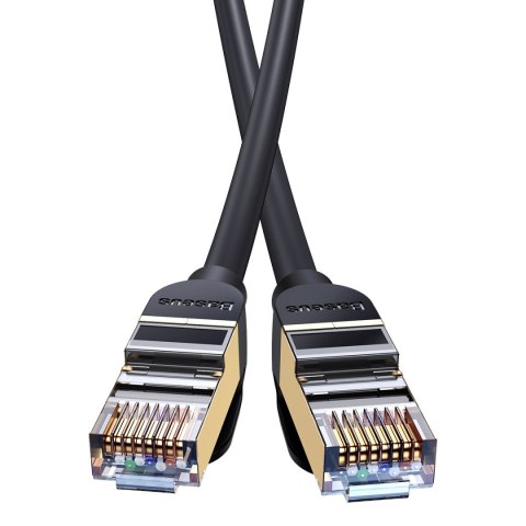 Szybki kabel sieciowy Patchcord RJ45 CAT 7 10Gbps 1m - czarny BASEUS