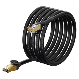 Szybki kabel sieciowy Patchcord RJ45 CAT 7 10Gbps 3m - czarny BASEUS