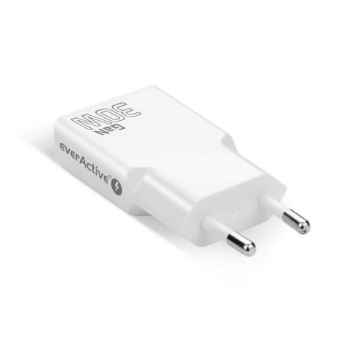 Ładowarka sieciowa SUPER SLIM QC 3.0 30W 1XUSB 1XUSB-C biała SC-380Q EverActive