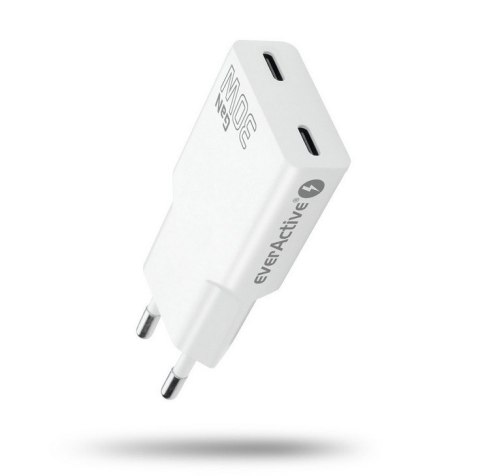 Ładowarka sieciowa SUPER SLIM QC 4+ 30W 2XUSB-C biała SC-385Q EverActive