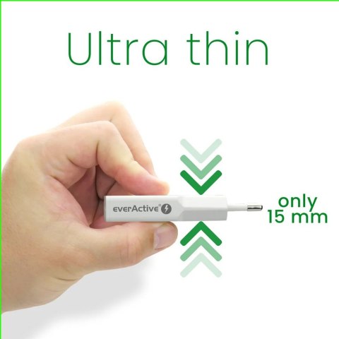 Ładowarka sieciowa SUPER SLIM QC 4+ 30W 2XUSB-C biała SC-385Q EverActive