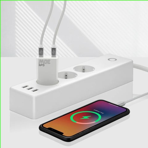 Ładowarka sieciowa SUPER SLIM QC 4+ 30W 2XUSB-C biała SC-385Q EverActive