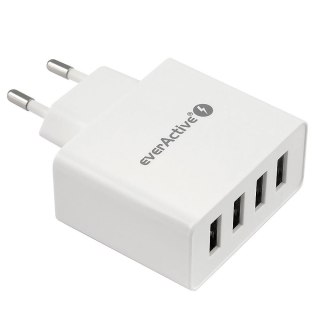 Ładowarka sieciowa 4x USB 5A Iq smart charging Biała EverActive