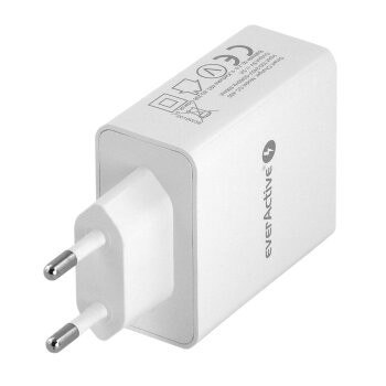 Ładowarka sieciowa 4x USB 5A Iq smart charging Biała EverActive