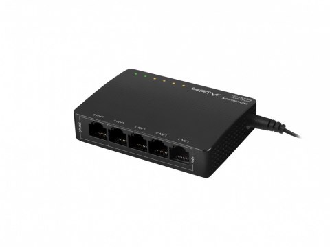 Switch POE + Desktop 5 port 1GB DSP3-1005-60W Lanberg