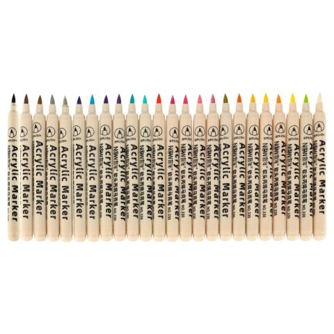 Markery akrylowe do tkanin kamieni pisaki flamastry mazaki wodoodporne DIY 24 szt. Kik Sp. z o. o. Sp. k.