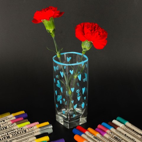 Markery akrylowe do tkanin kamieni pisaki flamastry mazaki wodoodporne DIY 24 szt. Kik Sp. z o. o. Sp. k.