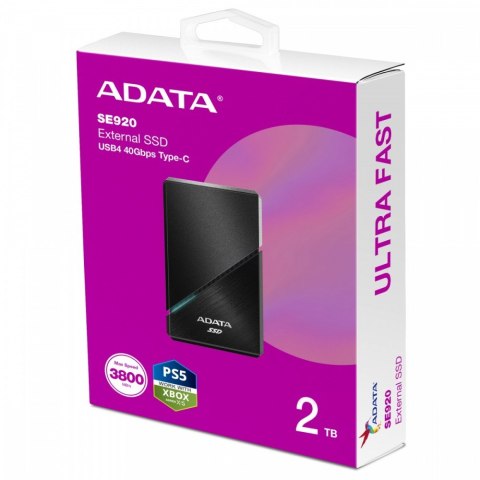 Dysk zewnętrzny SSD External SE920 2TB USB4C 3800/3700 MB/s czarny Adata
