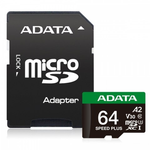 Karta microSD Speed Plus 64GB UHS1 U3 V30 A2 160/140 MB/s Adata