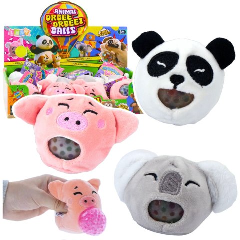 Pluszak Do Ściskania Ugniatania Gniotek z Kulkami Wodnymi Koala Panda 6 cm LEAN TOYS
