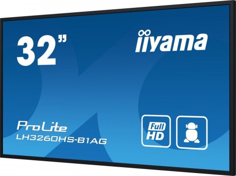 Monitor wielkoformatowy 31.5 cala LH3260HS-B1AG matowy 24h/7 500(cd/m2) VA 1920 x 1080 FHD Android.11 Wifi CMS(iiSignage2) IIYAMA