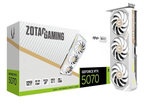 Karta graficzna GeForce RTX 5070 AMP 12GB GDDR7 192bit 3DP/HDMI biała ZOTAC