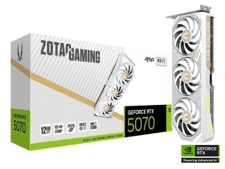 Karta graficzna GeForce RTX 5070 AMP 12GB GDDR7 192bit 3DP/HDMI biała ZOTAC