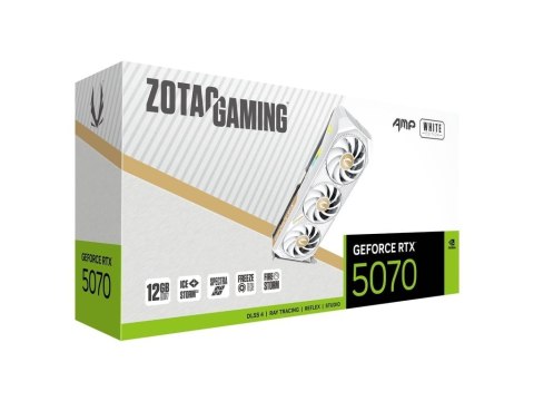Karta graficzna GeForce RTX 5070 AMP 12GB GDDR7 192bit 3DP/HDMI biała ZOTAC