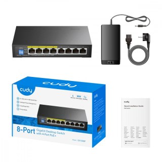 Przełącznik GS1008P 8-Port Gigabit PoE+ Switch 60W Cudy