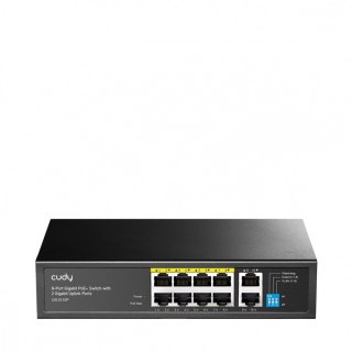 Przełącznik GS1010P 8-Port Gigabit PoE+ Switch, 2 Gigabit Uplink Ports 120W Cudy